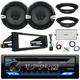 JVC KD-T720BT Single DIN AM/FM Stereo USB AUX Bluetooth CD Player Car Audio Receiver JVC CS-DR162 6.5 300W 2-Way Coaxial Speakers Speaker Adaptors 4-Channel Amplifier 8GA Amplifier Wiring Kit