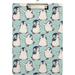 KXMDXA Lovely Penguin Clipboard Hardboard Wood Nursing Clip Board and Pull for Standard A4 Letter 13x9 inches