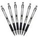 Zebra Stainless Steel Retractable Ballpoint Pen 0.7mm Black Fine Point Pack of 6