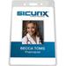 SICURIX Vertical ID Badge Holder - 3.9 x 3.6 x - Vinyl - 50 / Pack - Clear | Bundle of 2 Packs