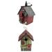 2 x Rustic Decorative Bird House Hanging Birdhouse Garden A +E