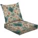 2-Piece Deep Seating Cushion Set Ajrakh block print batik print printing textile Outdoor Chair Solid Rectangle Patio Cushion Set