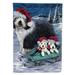 Caroline s Treasures PPP3120GF Old English Sheepdog Christmas Snow Flag Garden Size Garden Size multicolor