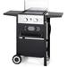 Sophia & William 2-Burner Gas Grill and Griddle Combo with Wheels