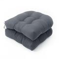Mduoduo U-shaped Cushion Sofa Cushion Rattan Chair Dark Gray Cushion Terrace Cushion for Outdoor Indoor 2 Pcs
