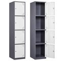 MIIIKO Metal Locker for Gym School Office 71 Metal Storage Locker Cabinets for Employees Students Steel Lockers Four Tier 4 Door