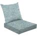 2-Piece Deep Seating Cushion Set Seamless waves Design for backdrops sea rivers water texture Repeating Outdoor Chair Solid Rectangle Patio Cushion Set