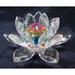 Dakota Fields Lotus Sculpture Glass, Crystal in Blue/Pink | 4.75 H x 4.75 W in | Wayfair D89F112ECCE544EDBC909EB5BB47E129