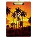 KXMDXA Palms Sand Beach Tropical Clipboard Hardboard Wood Nursing Clip Board and Pull for Standard A4 Letter 13x9 inches