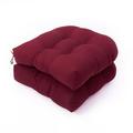 Gerich U-shaped Cushion Sofa Cushion Rattan Chair Wine Red Cushion Terrace Cushion for Outdoor Indoor 2 Pcs