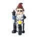 Biker Gnome With Motorcycle Statue Resin Figurine Garden Gnomes Decorations for Patio Yard Lawn Porch Full Color Large