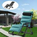 NAIZEA Zero Gravity Chair Oversize Patio Chair Lawn Chair Flolding Recliner Lounge Chair with Removable Pillow Soft Cotton Mattress