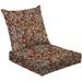 2-Piece Deep Seating Cushion Set Baroque seamless floral classic floral ornament Outdoor Chair Solid Rectangle Patio Cushion Set