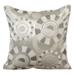 Decorative Pillow Covers Ivory Grey Pillow Covers 16x16 inch (40x40 cm) Jacquard Designer Pillow Covers Circles & Dots Circle Pattern Contemporary Throw Pillow - Ivory Circles