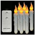 6PCS Remote Operated Battery LED Taper Lights Candles Flameless Control Kitchenï¼ŒDining & Bar Soft Led Christmas Lights Home Accents Christmas Lights Wire Warm Christmas Lights Wire with Remote Mini