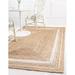 Gahilot International Organic Devnet Striped Braided Jute Area Rug