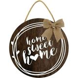 Eveokoki 11 Home Sweet Home Sign Rustic Wood Home Wall Decor Farmhouse Home Sign Plaque Wall Hanging Wooden Sign for Bedroom Living Room Wall Wedding Decor
