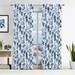 Decoultimatex Blue Navy Floral 100% Blackout Window Curtain Panels for Bedroom Living Room Noise Reduction Energy Efficient Rod Pocket Drapes 52 x 63 x 2