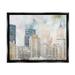 Stupell Industries Layered Pastel Cityscape Buildings City Skyline Architecture Graphic Art Jet Black Floating Framed Canvas Print Wall Art Design by Marcus Prime