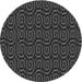 Ahgly Company Machine Washable Indoor Round Transitional Charcoal Black Area Rugs 8 Round