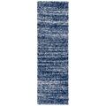 SAFAVIEH Hudson Shag Jaden Striped Runner Rug Navy/Ivory 2 3 x 6