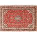 Ahgly Company Machine Washable Indoor Rectangle Traditional Light Copper Gold Area Rugs 8 x 12