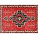 Ahgly Company Machine Washable Indoor Rectangle Traditional Rust Pink Area Rugs 8 x 12