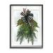 Stupell Industries Hanging Holly Botanicals Mistletoe Seasonal Winter Flowers Graphic Art Black Framed Art Print Wall Art Design by House Fenway