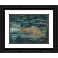 Alice Pike Barney 18x14 Black Ornate Wood Framed Double Matted Museum Art Print Titled - Ophelia (ca. 1909)