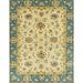 Ahgly Company Indoor Rectangle Abstract Chrome Gold Yellow Oriental Area Rugs 5 x 8