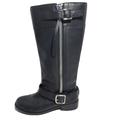 Coach Shoes | Coach Winslow Size 6.5 B Black Leather Riding Boots Zip Up Buckle | Color: Black | Size: 6.5
