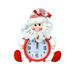 JeashCHAT Christmas Decorations Indoor Christmas Ornaments Christmas Clock Bedside Decoration Creative Small Gift Clock Cartoon Cute Silent Alarm Clock