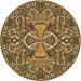 Ahgly Company Machine Washable Indoor Round Transitional GoldenRod Gold Area Rugs 3 Round