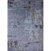 Ahgly Company Machine Washable Indoor Rectangle Industrial Modern Columbia Blue Area Rugs 5 x 7