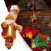 SUWHWEA Christmas Music Old Man Doll Ladder Climbing Santa Claus Climbing Beads Santa Claus Battery Electric Music Old Man 2022 Christmas Decorations Savings Early Access Deals