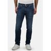 Slim-fit-Jeans BRÜHL "York DO FX", Herren, Gr. 54, EURO-Größen, blau (dunkelblau), 89% Baumwolle, 9% Synthetik, 2% Elasthan, unifarben, casual, lang, Jeans 5-Pocket-Jeans, in Dual FX Querstretch Denim