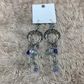 Free People Jewelry | Free People Dangle Earrings Silver And Blue Beaded | Color: Blue/Silver | Size: Os
