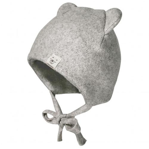 maximo - Baby-Mütze mit Öhrchen - Mütze Gr 45 cm grau