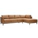 Red/Brown Reclining Sectional - Hokku Designs Bryanah Sectional Genuine Leather | 31 H x 115 W x 71 D in | Wayfair 49D43C6571304F37822B573AF6863328