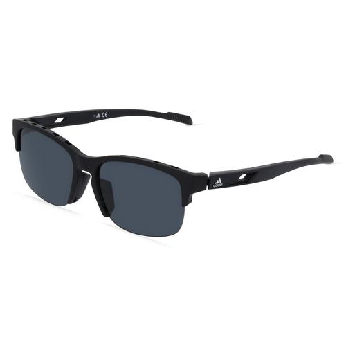 Adidas SP0048 Herren-Sonnenbrille Vollrand Eckig Kunststoff-Gestell, schwarz