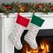 The Holiday Aisle® My Name Green Cuff Personalized Stocking Polyester in Green/White | 9.75 H x 18 W in | Wayfair B987958A240446228619DA00355DB5CF