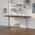 Inbox Zero Lift it Value Height Adjustable Sit to Stand Desk Wood/Metal in Gray/Brown | 30 W x 60 D in | Wayfair 4B0D3BB069EB4D1BBE538F58E422D021