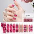 Sweet Pure Color Full Cover Nail Tips Square Fake Nails Short False Nails J-F012