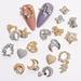opvise Nail Art Ornament Exquisite Fine Workmanship Cubic Zirconia Delicate Multi-style Nail Decorate Stud for Home