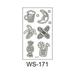 New Luminous Waterproof Temporary Body Tattoos fluorescent notes Flowers Stars WS-171