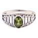 'Sterling Silver Single Stone Ring with 1-Carat Peridot Gem'