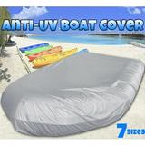 Miumaeov Inflatable Boat Cover Heavy-Duty Waterproof and UV-Resistant Marine Grade Polyester for V-Shaped Hull Professional Type Fishing Boat Speed Boat Bass Boat