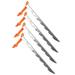 NUOLUX 4pcs 304 Stainless Steel Nail Tent Pegs Outdoor Heavy Duty Steel Awning Canopy Tent Stakes Pegs Nail for Camping Tent Tarp Stake with Reflective Rope