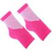 Unique Bargains Pair Compression Ankle Sleeve Socks Unisex Ankle Brace Nylon for Sport Running Rose Red XL Size