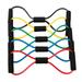 Etereauty 5pcs 8 Type Chest Developer Chest Shaping Band Resistance Bands Pulling Rope Exercise Stretch for Fitness Yoga (Blue + Green + Black + Red + Yellow)